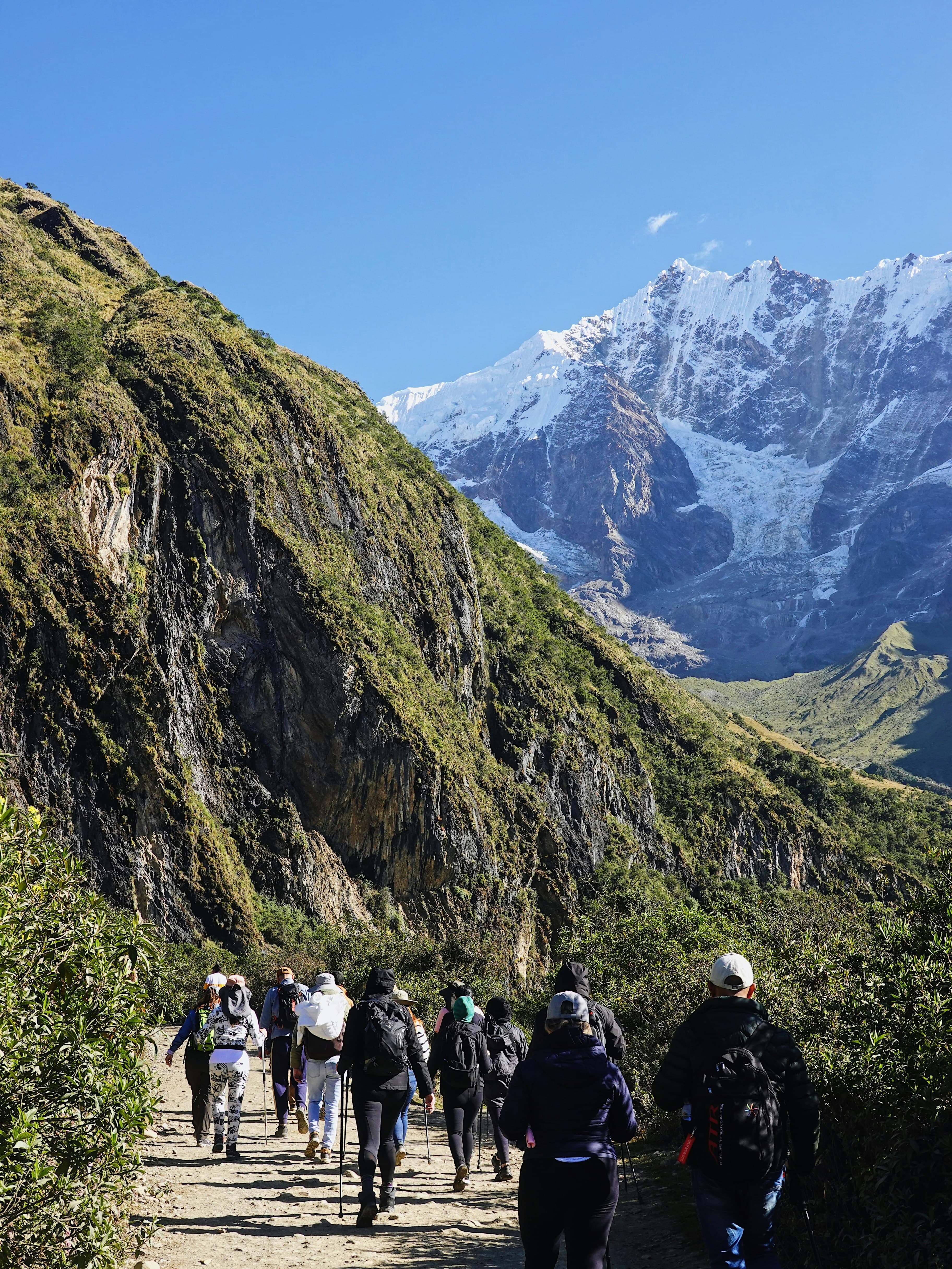 Guide leading a group hike